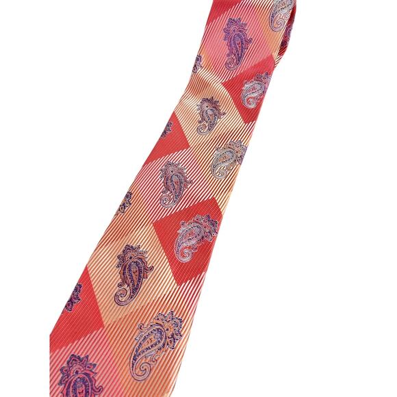 Henri Picard Multi‎ Color Paisley Tie - Picture 4 of 5
